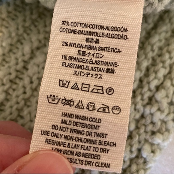 EUC Free People Women’s Oversized Chunky Knit Green Sweater Size S - Picture 6 of 7